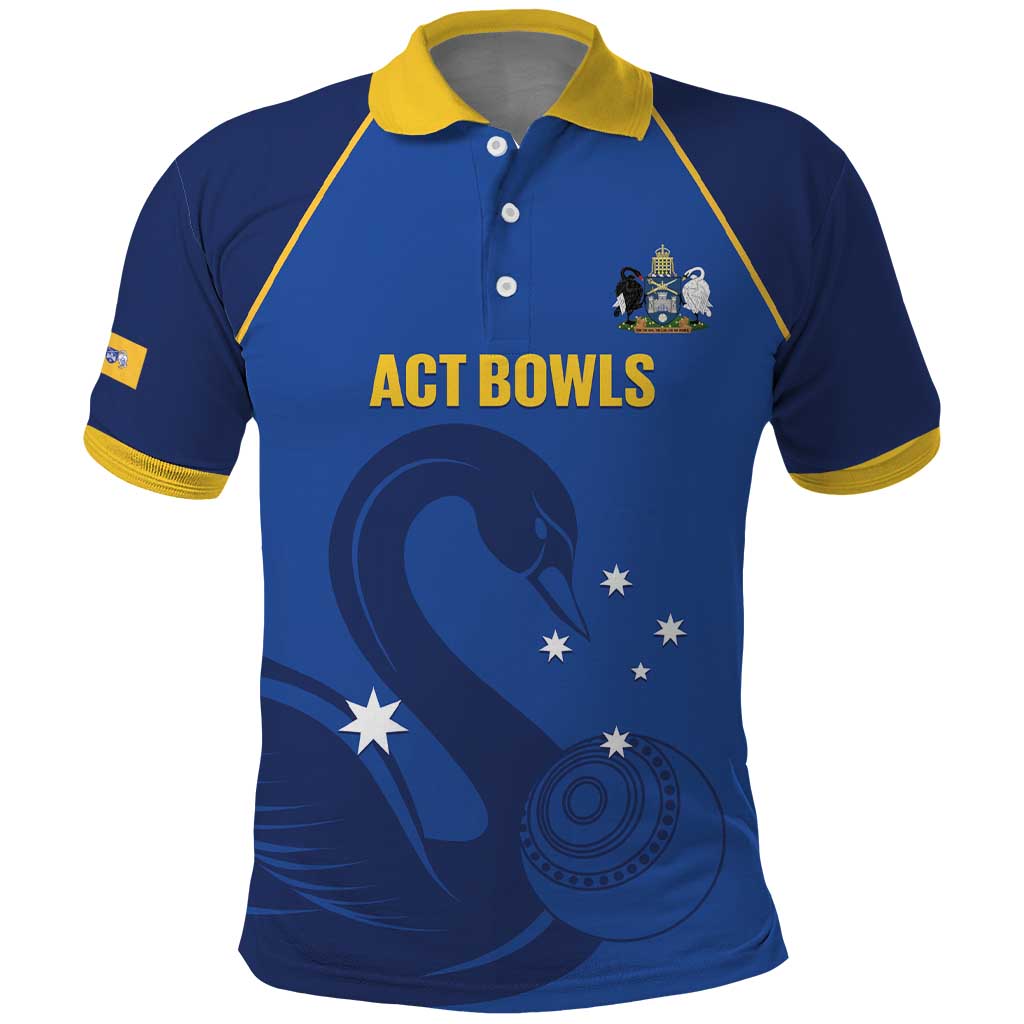 Custom ACT Bowls Australia Polo Shirt Go Australian Capital Territory Swan - Aussie Hoodie