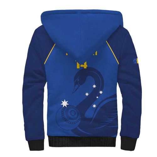 Custom ACT Bowls Australia Sherpa Hoodie Go Australian Capital Territory Swan - Aussie Hoodie
