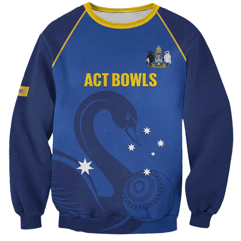 Custom ACT Bowls Australia Sweatshirt Go Australian Capital Territory Swan - Aussie Hoodie