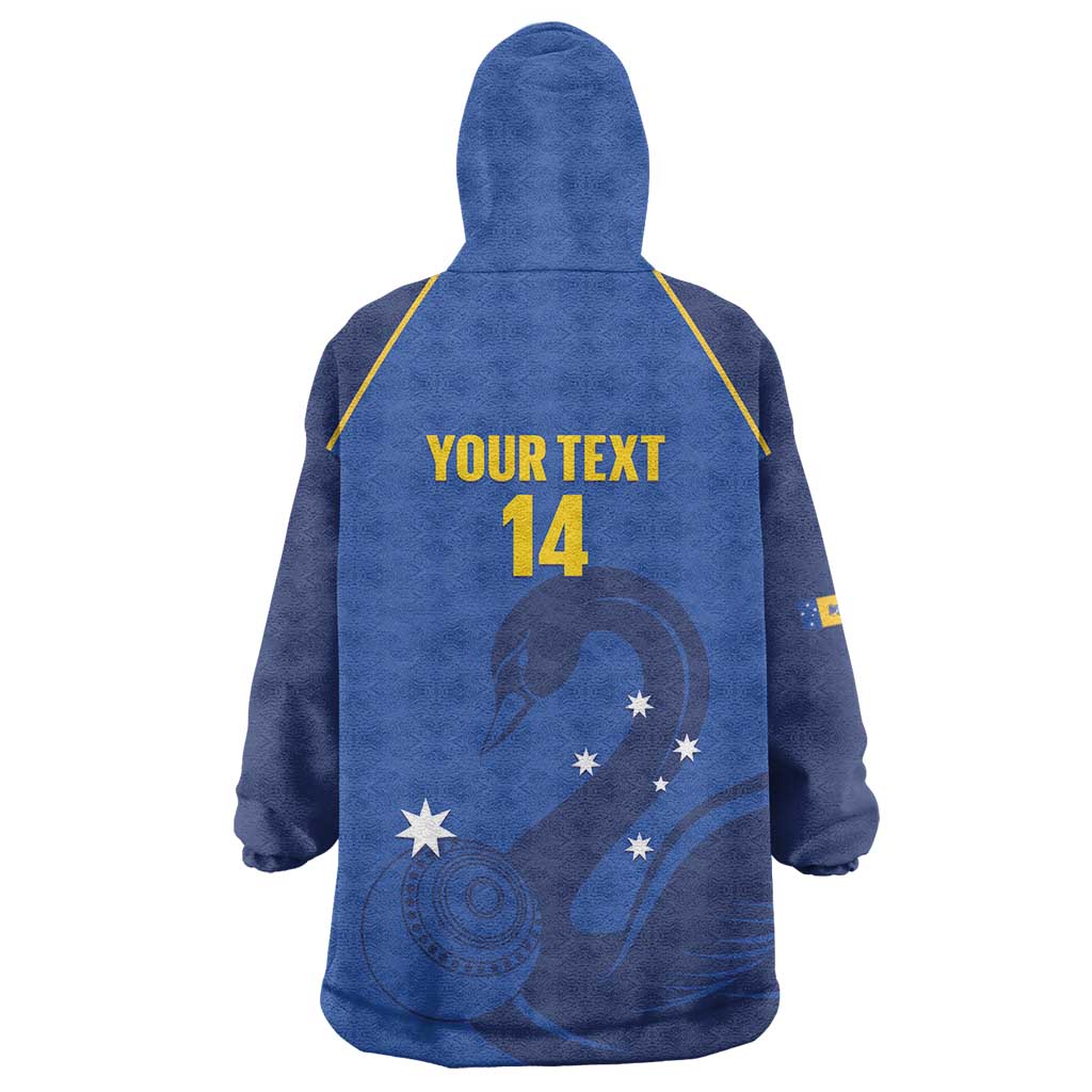 Custom ACT Bowls Australia Wearable Blanket Hoodie Go Australian Capital Territory Swan - Aussie Hoodie