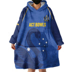 Custom ACT Bowls Australia Wearable Blanket Hoodie Go Australian Capital Territory Swan - Aussie Hoodie