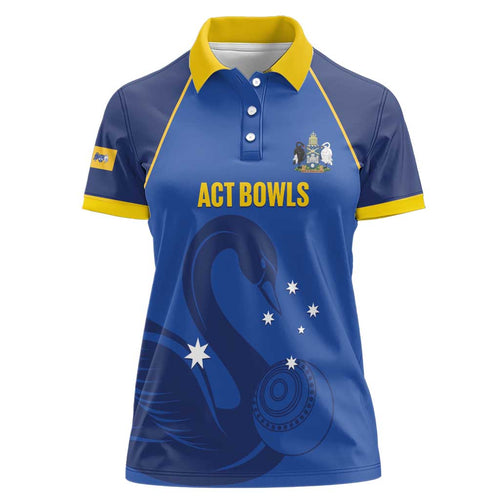 Custom ACT Bowls Australia Women Polo Shirt Go Australian Capital Territory Swan - Aussie Hoodie