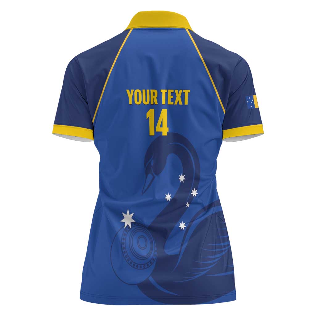 Custom ACT Bowls Australia Women Polo Shirt Go Australian Capital Territory Swan - Aussie Hoodie