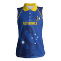 Custom ACT Bowls Australia Women Sleeveless Polo Shirt Go Australian Capital Territory Swan - Aussie Hoodie
