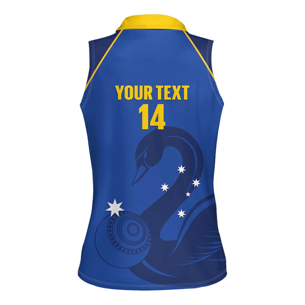 Custom ACT Bowls Australia Women Sleeveless Polo Shirt Go Australian Capital Territory Swan - Aussie Hoodie