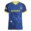 Custom ACT Bowls Australia Women V-Neck T-Shirt Go Australian Capital Territory Swan - Aussie Hoodie