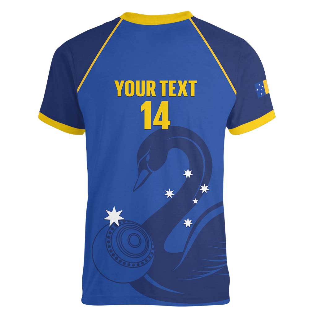 Custom ACT Bowls Australia Women V-Neck T-Shirt Go Australian Capital Territory Swan - Aussie Hoodie