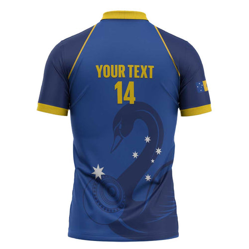 Custom ACT Bowls Australia Zipper Polo Shirt Go Australian Capital Territory Swan - Aussie Hoodie