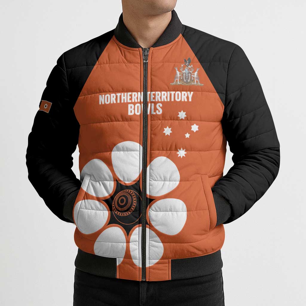 Custom Northern Territory Bowls Australia Bomber Puffer Jacket Go Champions Sporty Style - Aussie Hoodie