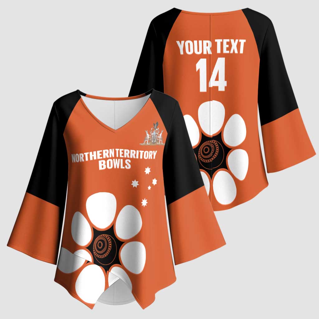 Custom Northern Territory Bowls Australia Kimono Sleeve Blouse Go Champions Sporty Style - Aussie Hoodie