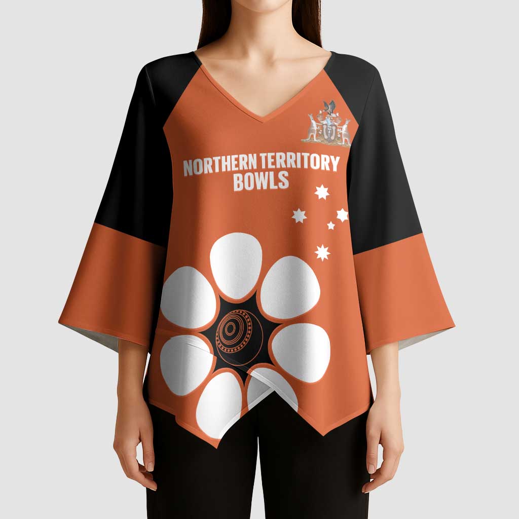 Custom Northern Territory Bowls Australia Kimono Sleeve Blouse Go Champions Sporty Style - Aussie Hoodie