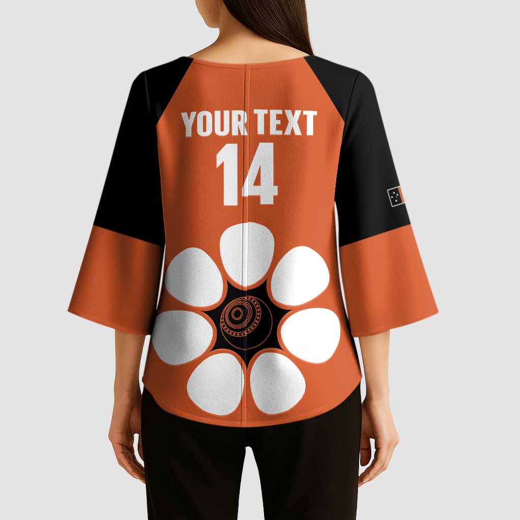 Custom Northern Territory Bowls Australia Kimono Sleeve Blouse Go Champions Sporty Style - Aussie Hoodie