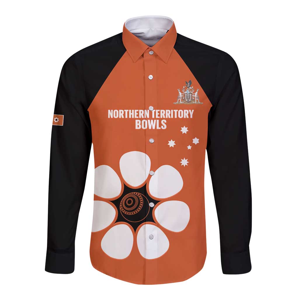 Custom Northern Territory Bowls Australia Long Sleeve Button Shirt Go Champions Sporty Style - Aussie Hoodie