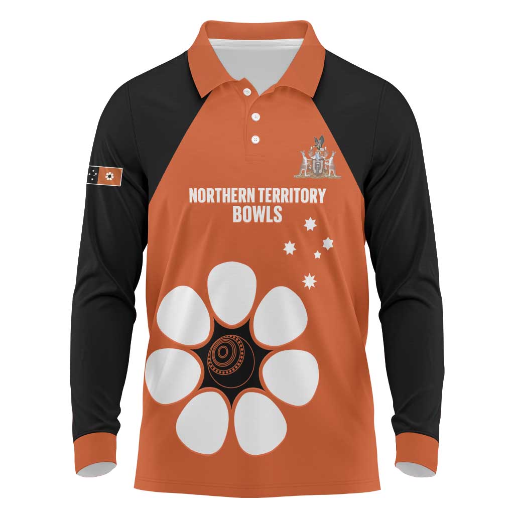 Custom Northern Territory Bowls Australia Long Sleeve Polo Shirt Go Champions Sporty Style - undefined