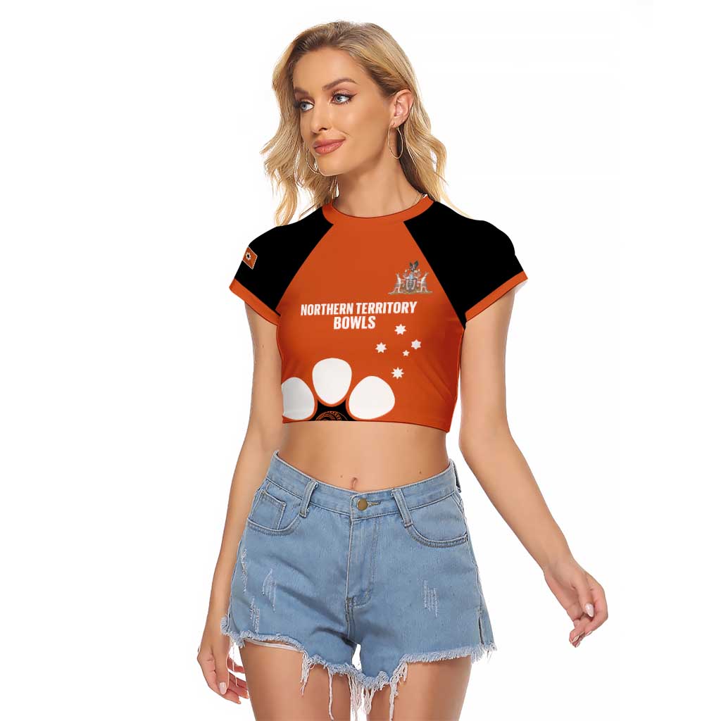 Custom Northern Territory Bowls Australia Raglan Cropped T Shirt Go Champions Sporty Style - Aussie Hoodie