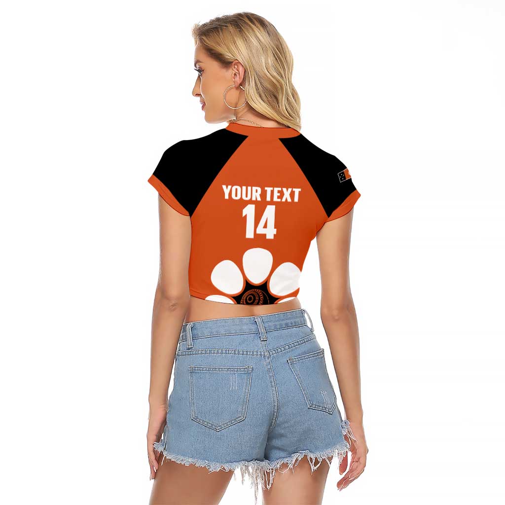 Custom Northern Territory Bowls Australia Raglan Cropped T Shirt Go Champions Sporty Style - Aussie Hoodie