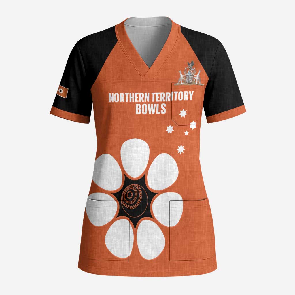 Custom Northern Territory Bowls Australia Scrub Top Go Champions Sporty Style - Aussie Hoodie