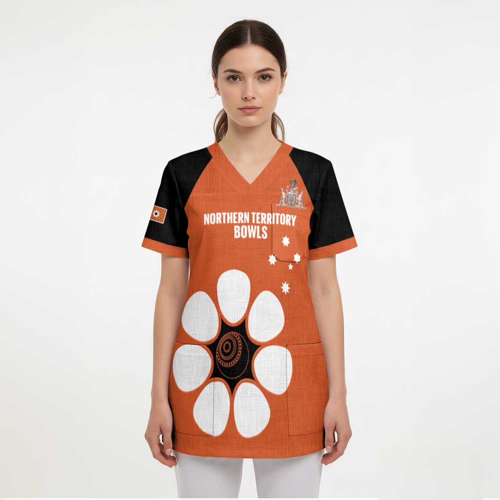 Custom Northern Territory Bowls Australia Scrub Top Go Champions Sporty Style - Aussie Hoodie