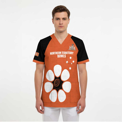 Custom Northern Territory Bowls Australia Scrub Top Go Champions Sporty Style - Aussie Hoodie