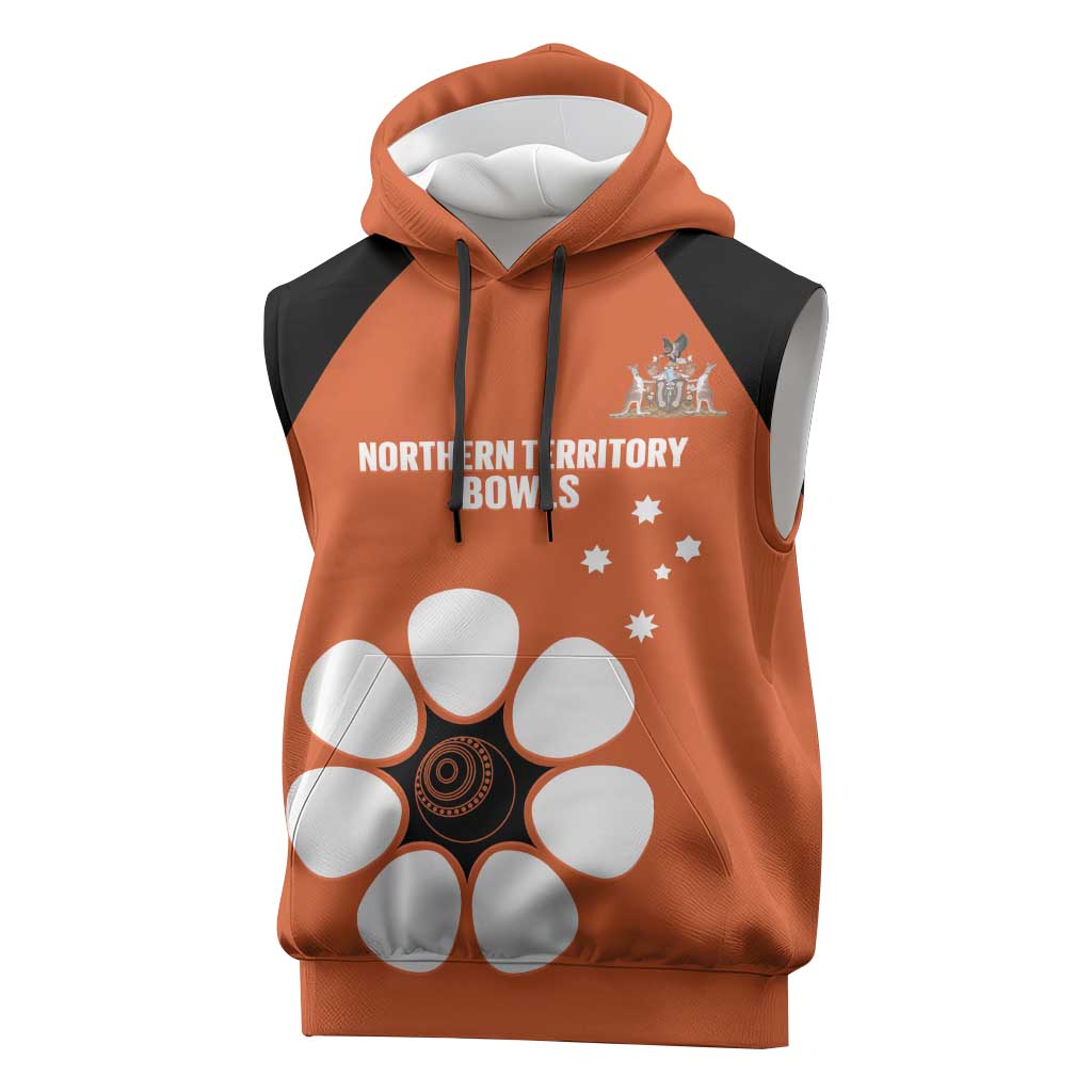 Custom Northern Territory Bowls Australia Sleeveless Hoodie Go Champions Sporty Style - Aussie Hoodie