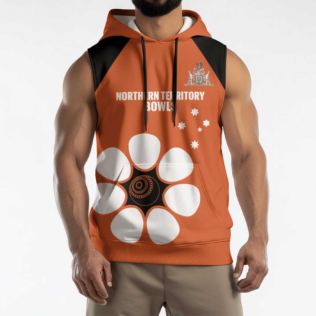 Custom Northern Territory Bowls Australia Sleeveless Hoodie Go Champions Sporty Style - Aussie Hoodie