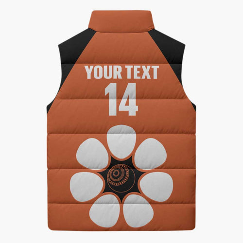 Custom Northern Territory Bowls Australia Sleeveless Puffer Jacket Go Champions Sporty Style - Aussie Hoodie