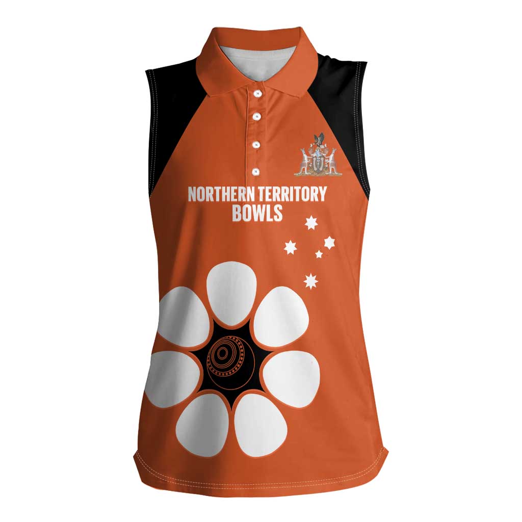 Custom Northern Territory Bowls Australia Women Sleeveless Polo Shirt Go Champions Sporty Style - Aussie Hoodie
