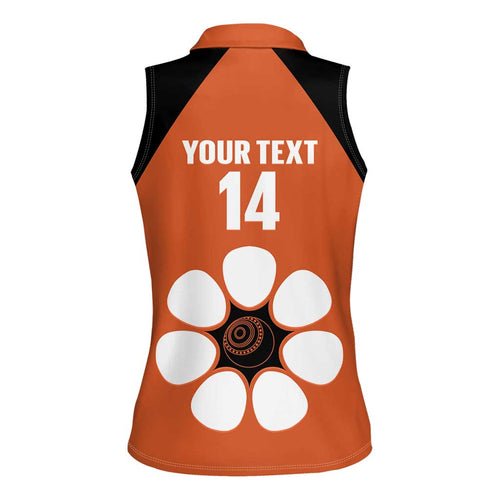 Custom Northern Territory Bowls Australia Women Sleeveless Polo Shirt Go Champions Sporty Style - Aussie Hoodie