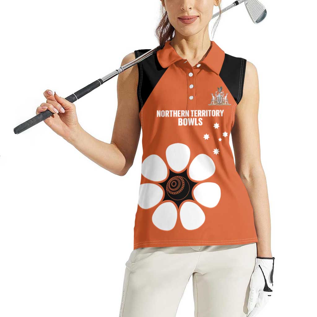 Custom Northern Territory Bowls Australia Women Sleeveless Polo Shirt Go Champions Sporty Style - Aussie Hoodie