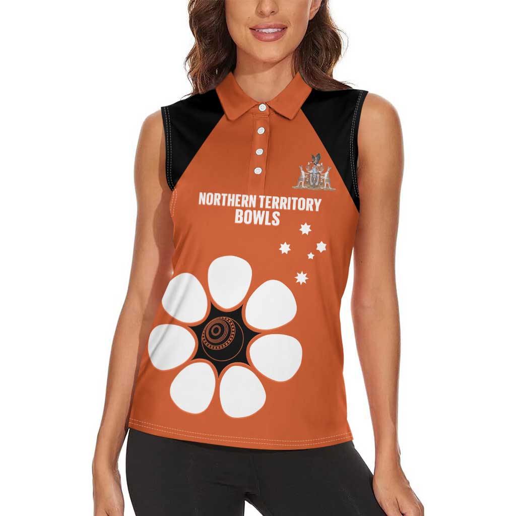 Custom Northern Territory Bowls Australia Women Sleeveless Polo Shirt Go Champions Sporty Style - Aussie Hoodie