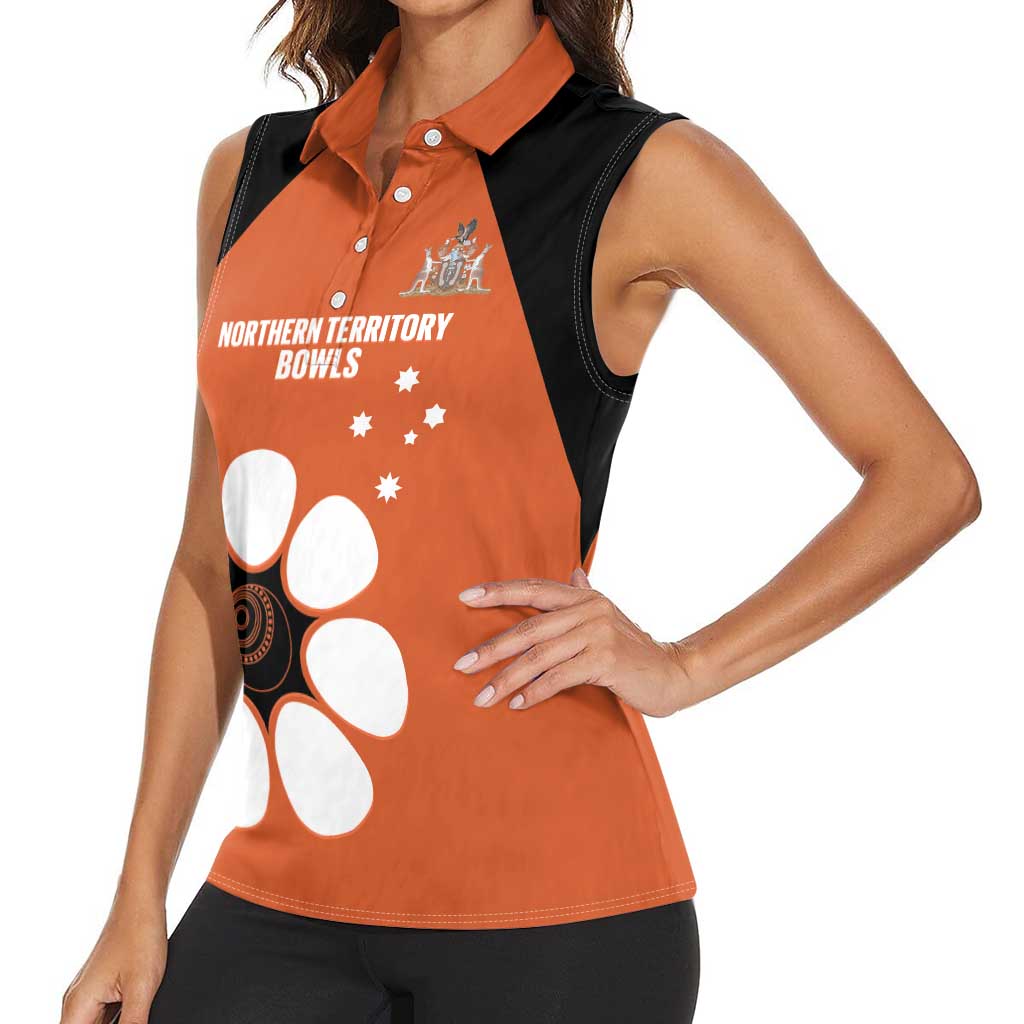 Custom Northern Territory Bowls Australia Women Sleeveless Polo Shirt Go Champions Sporty Style - Aussie Hoodie