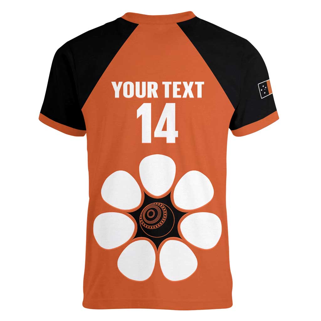 Custom Northern Territory Bowls Australia Women V-Neck T-Shirt Go Champions Sporty Style - Aussie Hoodie