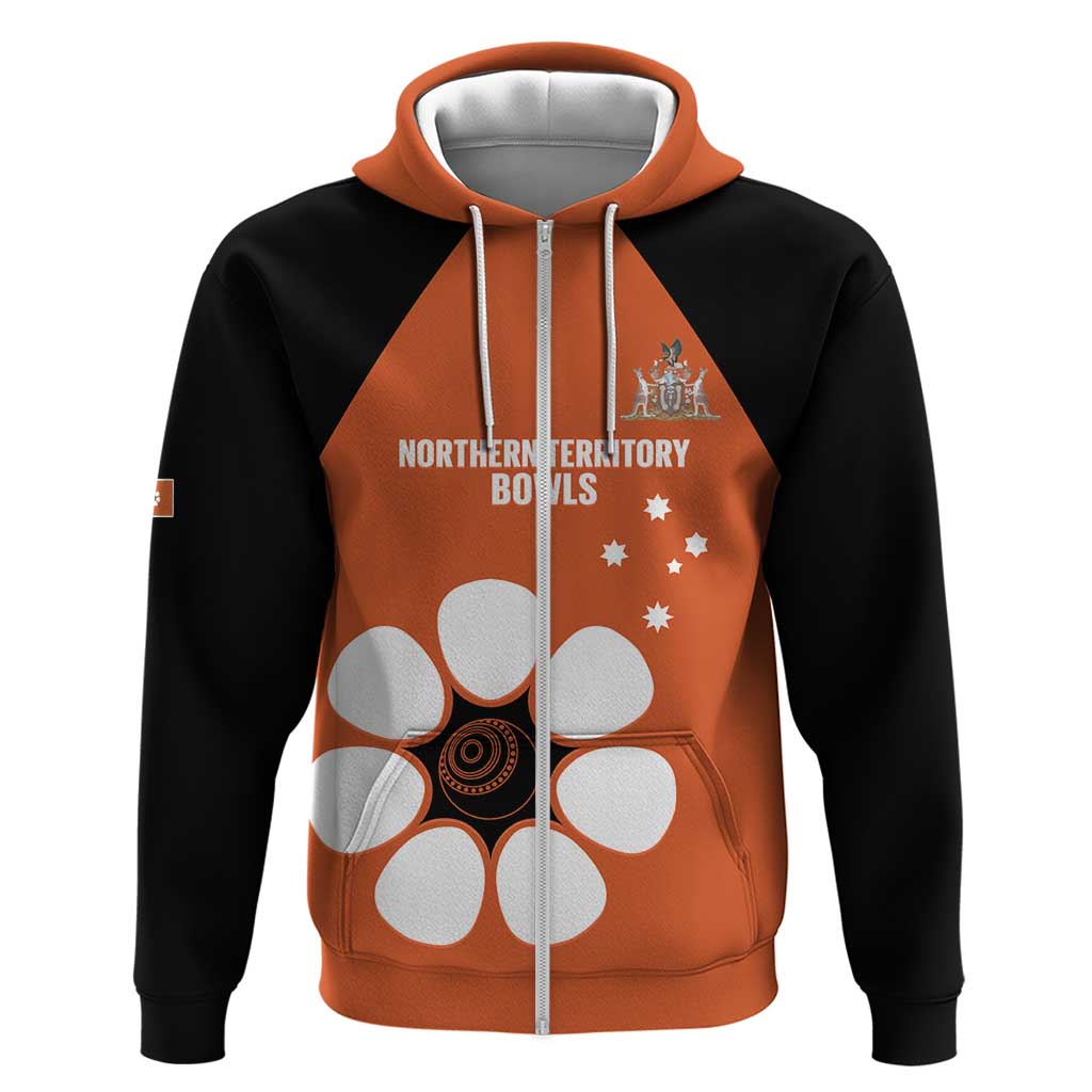 Custom Northern Territory Bowls Australia Zip Hoodie Go Champions Sporty Style - Aussie Hoodie