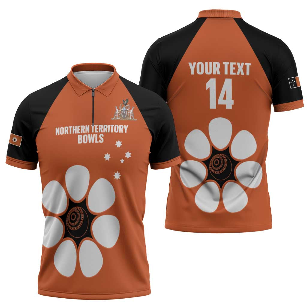 Custom Northern Territory Bowls Australia Zipper Polo Shirt Go Champions Sporty Style - Aussie Hoodie
