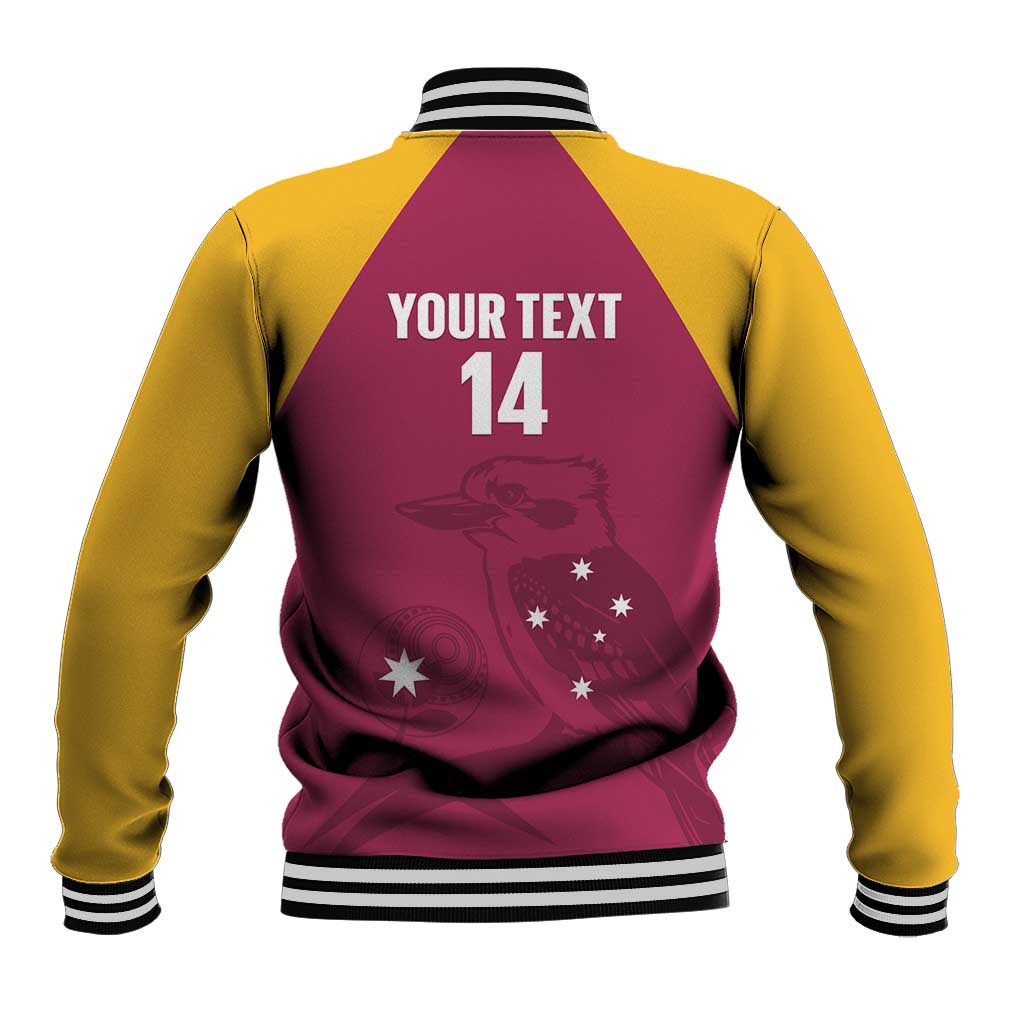 Custom Queensland Bowls Australia Baseball Jacket Go Champions QLD Kookaburra - Aussie Hoodie