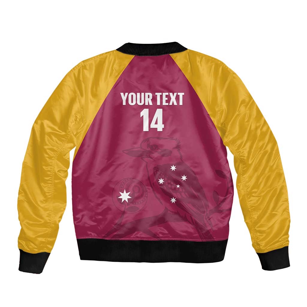 Custom Queensland Bowls Australia Bomber Jacket Go Champions QLD Kookaburra - Aussie Hoodie