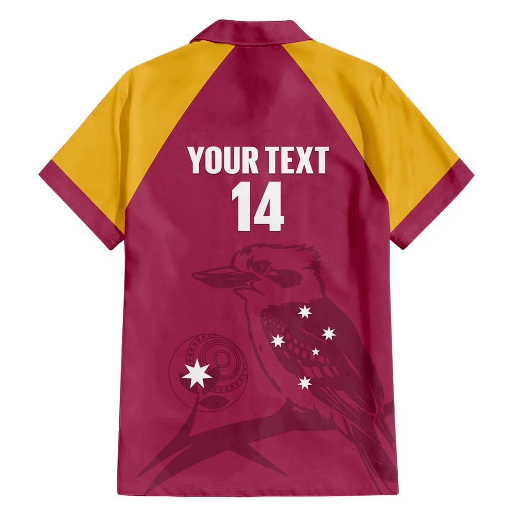 Custom Queensland Bowls Australia Hawaiian Shirt Go Champions QLD Kookaburra - Aussie Hoodie