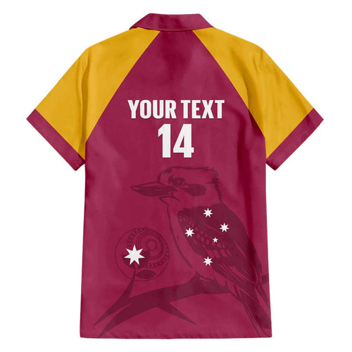 Custom Queensland Bowls Australia Hawaiian Shirt Go Champions QLD Kookaburra - Aussie Hoodie