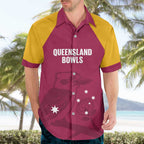 Custom Queensland Bowls Australia Hawaiian Shirt Go Champions QLD Kookaburra - Aussie Hoodie