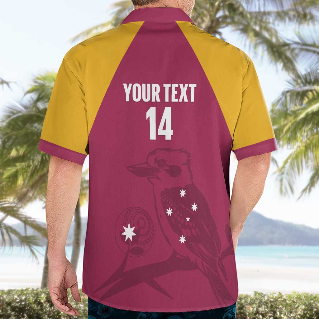 Custom Queensland Bowls Australia Hawaiian Shirt Go Champions QLD Kookaburra - Aussie Hoodie