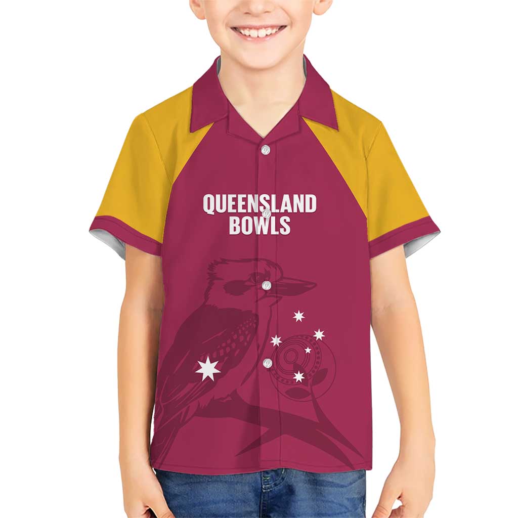 Custom Queensland Bowls Australia Hawaiian Shirt Go Champions QLD Kookaburra - Aussie Hoodie