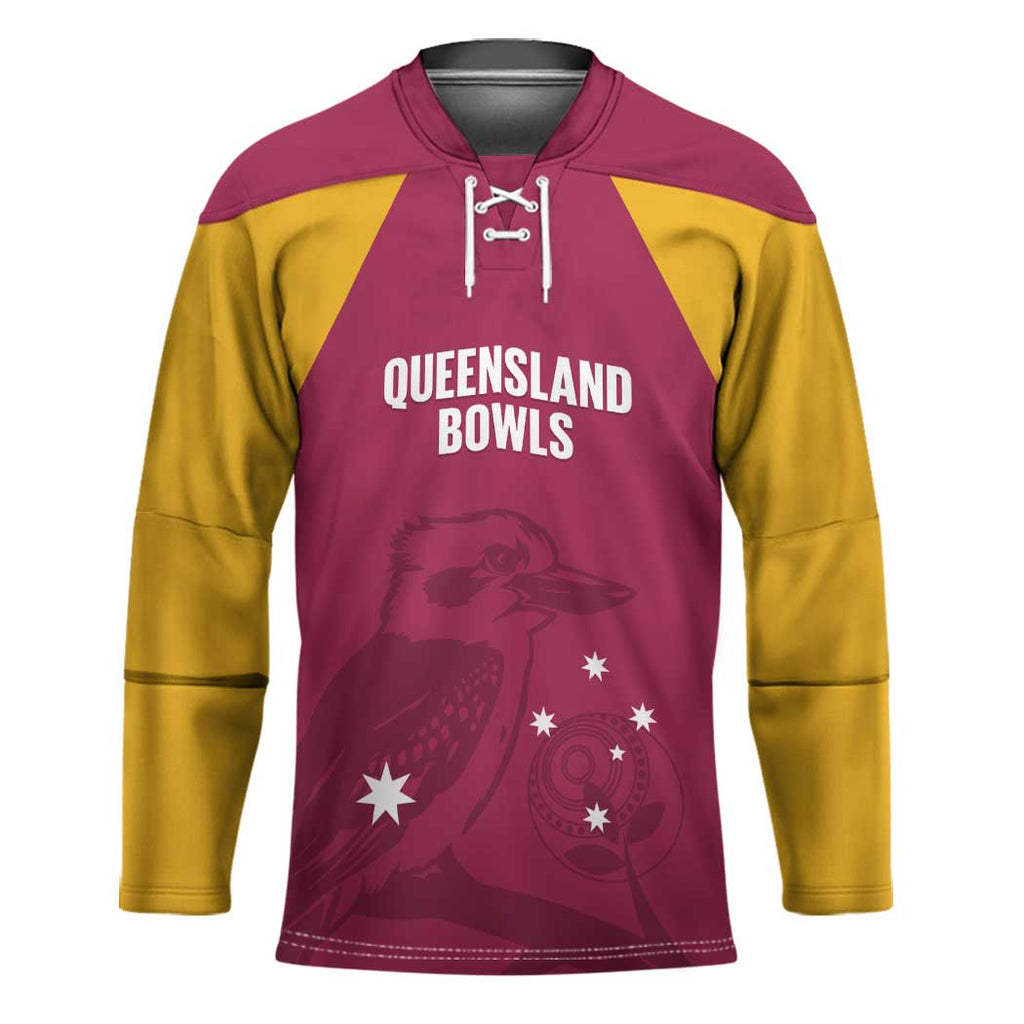 Custom Queensland Bowls Australia Hockey Jersey Go Champions QLD Kookaburra - Aussie Hoodie