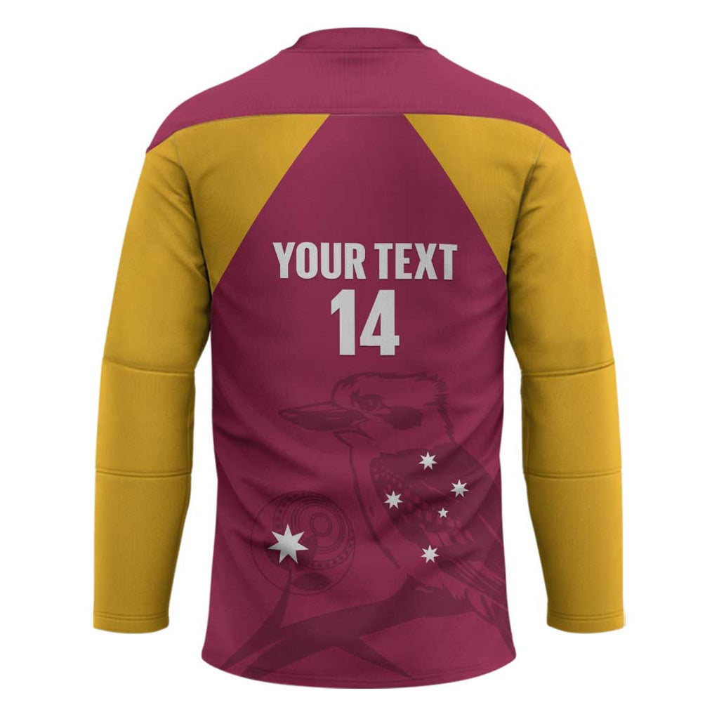 Custom Queensland Bowls Australia Hockey Jersey Go Champions QLD Kookaburra - Aussie Hoodie
