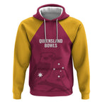 Custom Queensland Bowls Australia Hoodie Go Champions QLD Kookaburra - Aussie Hoodie