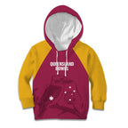 Custom Queensland Bowls Australia Kid Hoodie Go Champions QLD Kookaburra - undefined
