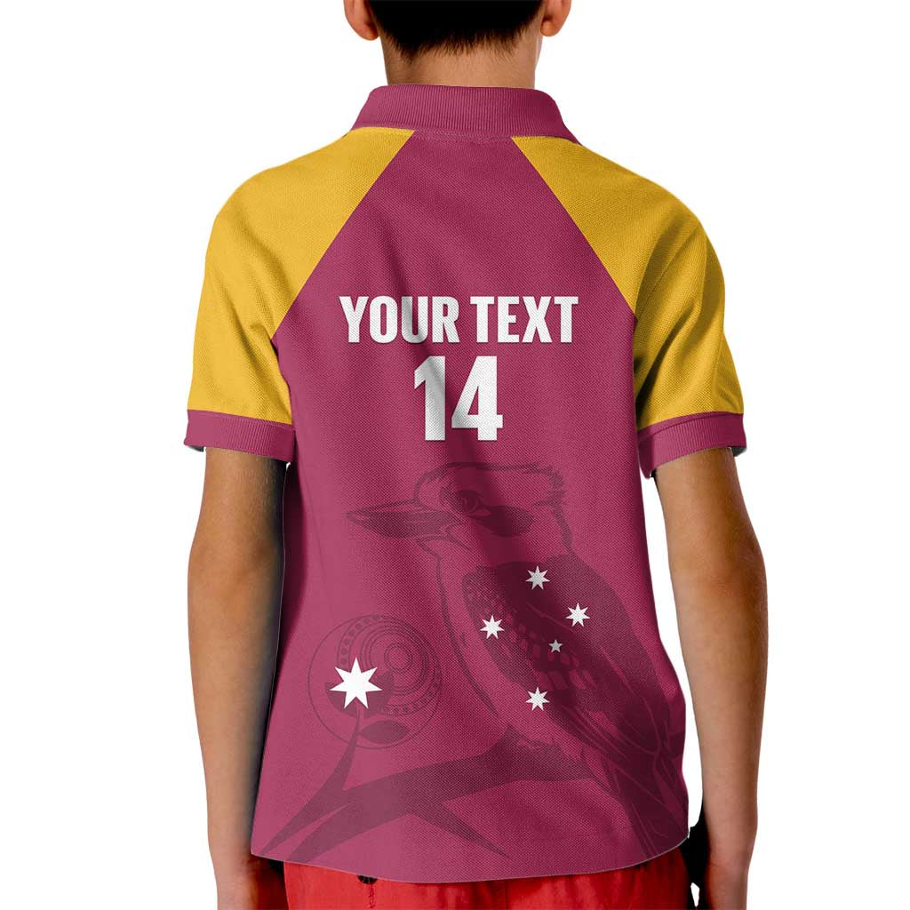 Custom Queensland Bowls Australia Kid Polo Shirt Go Champions QLD Kookaburra - Aussie Hoodie
