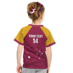 Custom Queensland Bowls Australia Kid T Shirt Go Champions QLD Kookaburra - Aussie Hoodie