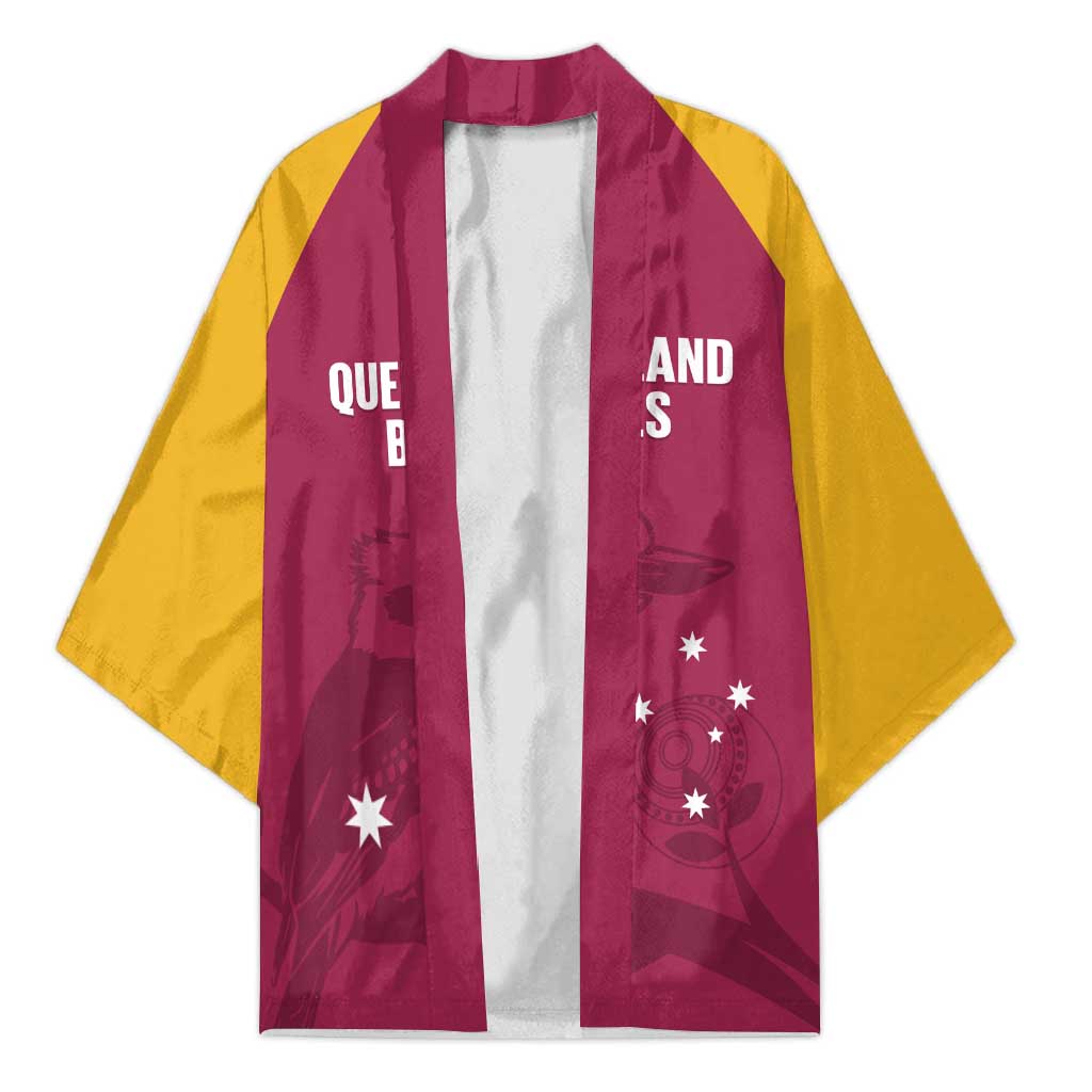 Custom Queensland Bowls Australia Kimono Go Champions QLD Kookaburra - Aussie Hoodie