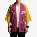 Custom Queensland Bowls Australia Kimono Go Champions QLD Kookaburra - Aussie Hoodie
