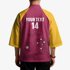 Custom Queensland Bowls Australia Kimono Go Champions QLD Kookaburra - Aussie Hoodie